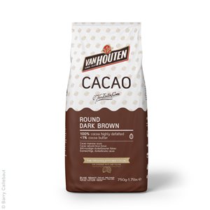 Van Houten Round Dark Brown ( <1% Cocoa butter )